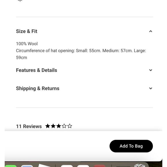 Rag & Bone Finley Packable Fedora Black Womens Size Small - Picture 6 of 6